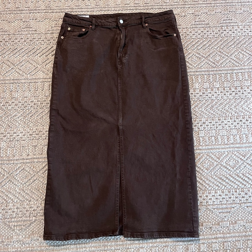 Gap Icon Maxi Brown Skirt
